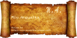 Miu Angyalka névjegykártya
